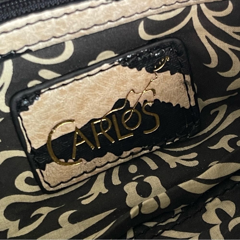 Carlos Santana Zebra Print Wristlet Clutch Animal Print Gold Accent - Picture 7 of 12